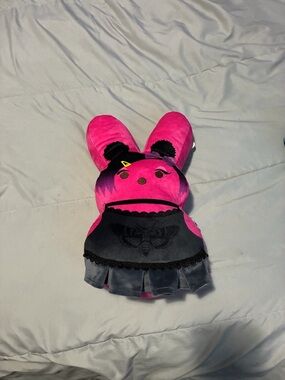 Emo Peeps Hot Pink Plush Bunny with Black Dress Accent Easter 2026